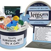 Best Man Survival Kit In A Can. Humorous Novelty Gift - Wedding Day Bestman Thank You Present & Card All In One. Gifts For Him/Gifts For Men Favour/Favor. Customise Your Can Colour. (Blue/Navy)