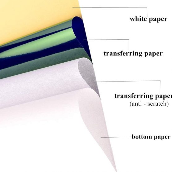 Tattoo Transfer Paper - SOTICA 15 Sheets 4 Layers 8.5" X 11" Tattoo Stencil Paper Thermal Stencil Transfer Paper for Tattooing Copy Carbon Tracing Paper Tattoo Supply Accessories - Image 4
