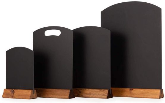 Chalkboards UK WC123F Table Top Chalkboard with Plinth, Wood, Dark Oak, A3, 42 x 30 x 4 cm - Image 4