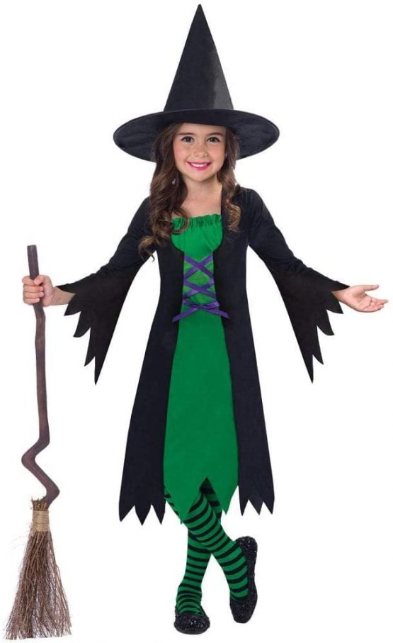 amscan 9905090 Child Girls Wicked Witch Halloween Fancy Dress Costume Age 6-8 Years