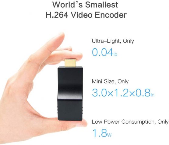 DDMALL Portable H.264 HDMI Video Encoder, Compact Size, USB-Powered, RTMP RTMPS RTSP Encoder, Easy Setup, Live Streaming Encoder for YouTube, Facebook and More - Image 2