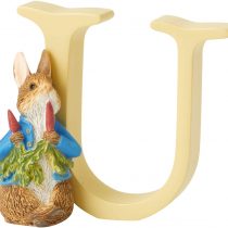 Beatrix Potter A5013 Alphabet Letter U Peter Rabbit with Radishes Figurine