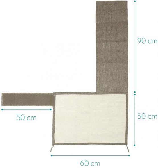 Navaris Cat Scratch Mat Sofa Shield - Natural Sisal Furniture Protector Scratching Pad for Cats - Scratch Carpet for Couch, Sofa, Chair - Left - Image 4