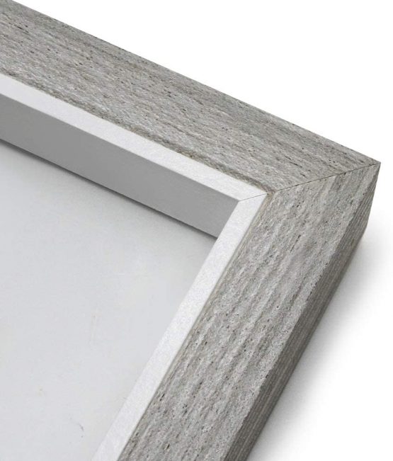Afuly 7x5 Photo Frame Grey Wooden Deep Picture Frames with White Thick Edge for Wall Desk Decor Family Friends Gifts, 2 Pack - Image 3