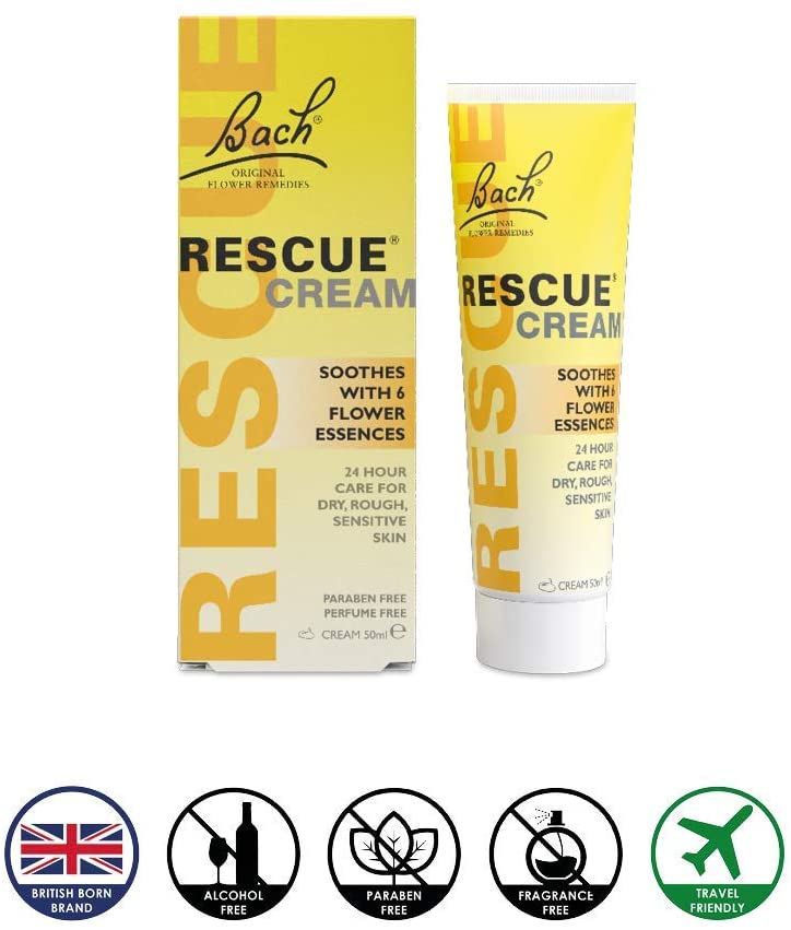 Rescue Cream, 24 Hour Moisturising Cream with Flower Essences for Emotional Wellness and Balance Fragrance Free - Image 2