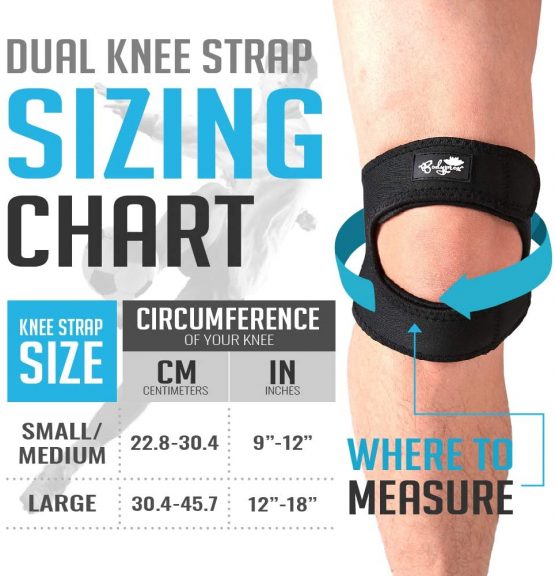 Patellar Tendon Support Strap (Small/Medium), Knee Pain Relief Adjustable Neoprene Knee Strap for Running, Arthritis, Jumper, Tennis Injury Recovery, S/M - Image 2
