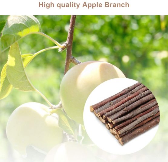 Hamster Chew Sticks Toys, 100% Natural 100g Apple Branch Timothy Sticks Pet Chew Toys, Suitable for Rabbits, Chinchillas, Guinea Pigs, Hamsters Teeth Chewing(100G) - Image 4