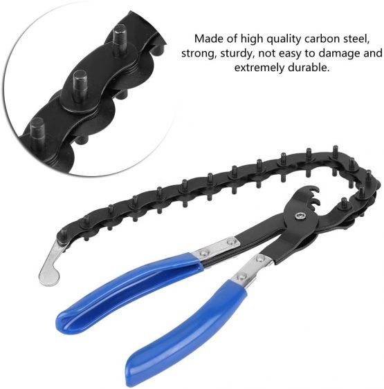 Exhaust Pipe Cutter, Universal Exhaust Pipe Cutting Chain Carbon Steel Exhaust and Tailpipe Cut Off Tool Cutter Cutting Chain