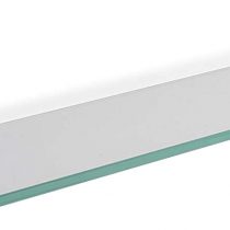 Croydex QM441441 Flexi-Fix Chester Glass Shelf, Silver, 54 x 617 x 134mm