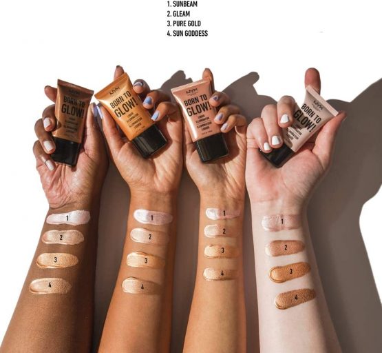 NYX Professional Makeup Born to Glow Liquid Illuminator, Liquid Shimmer Makeup, Highlighter, Foundation Base, Vegan Formula, Shade: Pure Gold - Image 2