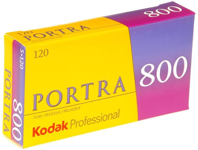 Kodak Portra 800 Color Negative Film - 120 Format, Pack of 5 Rolls, ISO 800 - Fine Grain, Natural Skin Tones - Medium Format Film