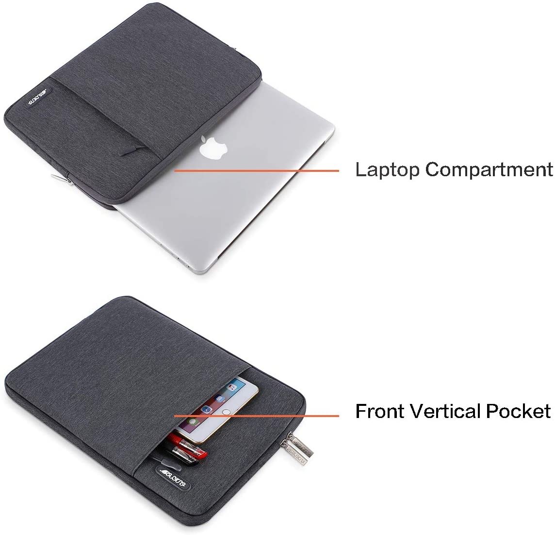MOSISO Laptop Case 13.3 inch, 13-13.3 inch Laptop Sleeve Compatible with MacBook Air/Pro 13/Pro 14 M5 M4 M3 M2 M1 - Image 4