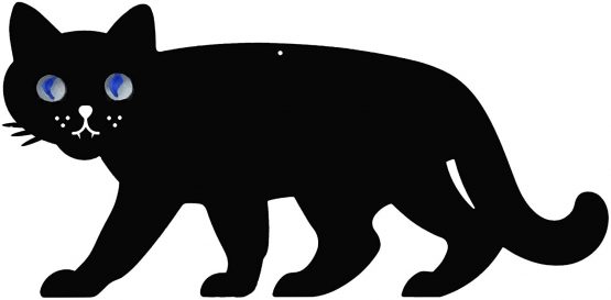 Medipaq BLACK METAL GARDEN CAT SCARER WITH MARBLE EYES - CAT DETERRENT – CAT REPELLER – Cat Repellant Garden – Cat Repellent