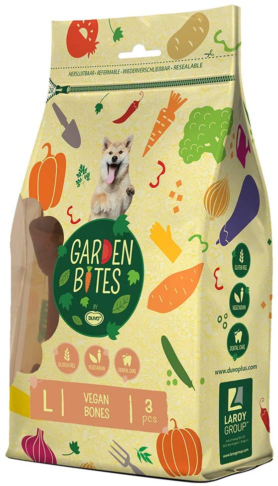 Duvo+ Garden Bites Vegan Bones 270 g, Orange, Green and Red, 270 g (Pack of 1)