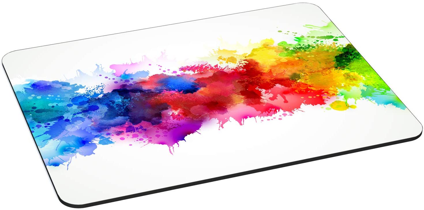 Pedea Gaming and Office Mouse Mat - 350 x 280 mm - with Stitched Edges and Non-Slip Bottom, Color Blob, 35 x 26 cm
