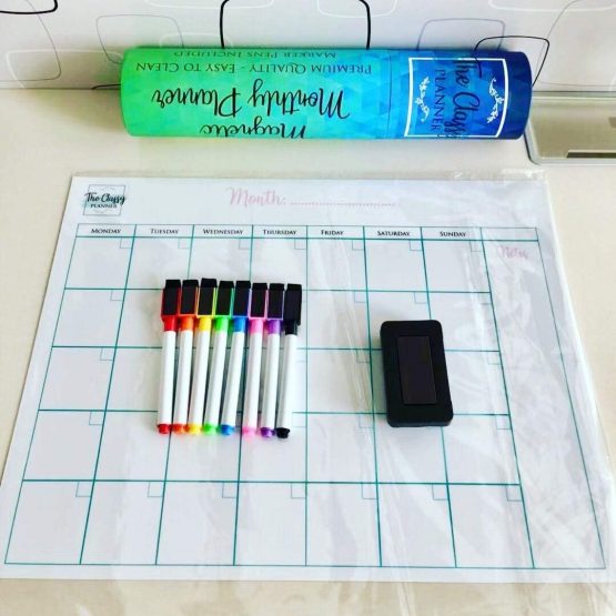 Monthly Fridge Calendar, Whiteboard Planner, Ideal for Homeschooling, Magnetic Calendar, Family Organiser Memo Board, Strong Magnet, Includes 8 Dry Wipe Markers, Eraser & Gift Box, 11.7 x 16.5in - Image 3