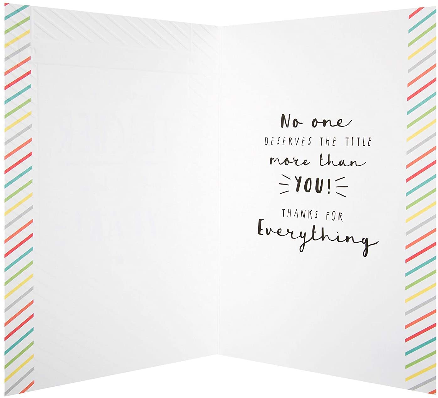 Hallmark Thank You Teacher Card From Embossed Hanging Sign Design, Multicolour, 22.8cm x 15.9cm - Image 4