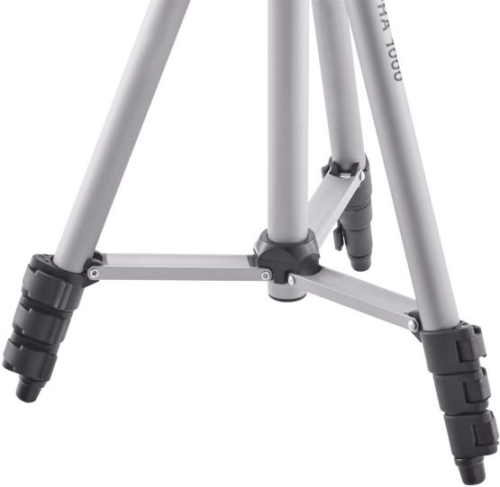 Cullmann 52100 Alpha 1000 Kit Tripod 41-inch silver with bag and 3-Way-Head Compact Travelpod Lightweight 1.06 lbs with max. load 2.2 lbs for camera compact DSLR CSC BRIDGE DV Camcorder from Canon Nikon Sony e.g. Canon EOS 200D 800D Nikon 3400 5600 - Image 4