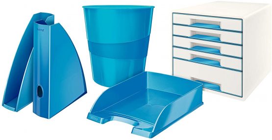 Leitz TS-120556 Wow Range A4 Duo Colour Magazine File, 73mm x 318mm x 272mm, Blue - Image 3