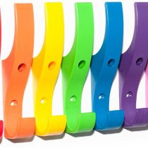 Toughook XL Large Unbreakable Plastic Safety Bag & Coat Hooks 7 Pack (Light Grey)