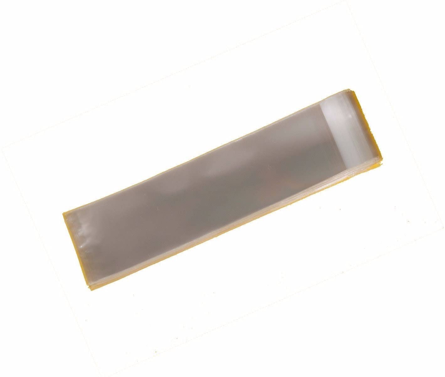 celloexpress Bookmark Cello 65mm x 220mm + 30mm Flap - Cellophane Clear Display Bags 30 Micron Self Seal - Pack of 250
