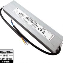 VARICART IP67 12V 12.5A 150W Waterproof LED Driver, Ultra Slim Universal Regulated AC DC Switching Power Supply, Constant Voltage Transformer Adaptor for CCTV Camera Strip G4 MR16 GU5.3 Bulb