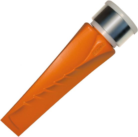 Fiskars Helicoidal Splitting Wedge SAFE-T, Forged and Hardened Steel, Polymer Striking Head with Metal Ring, Orange, 1001615