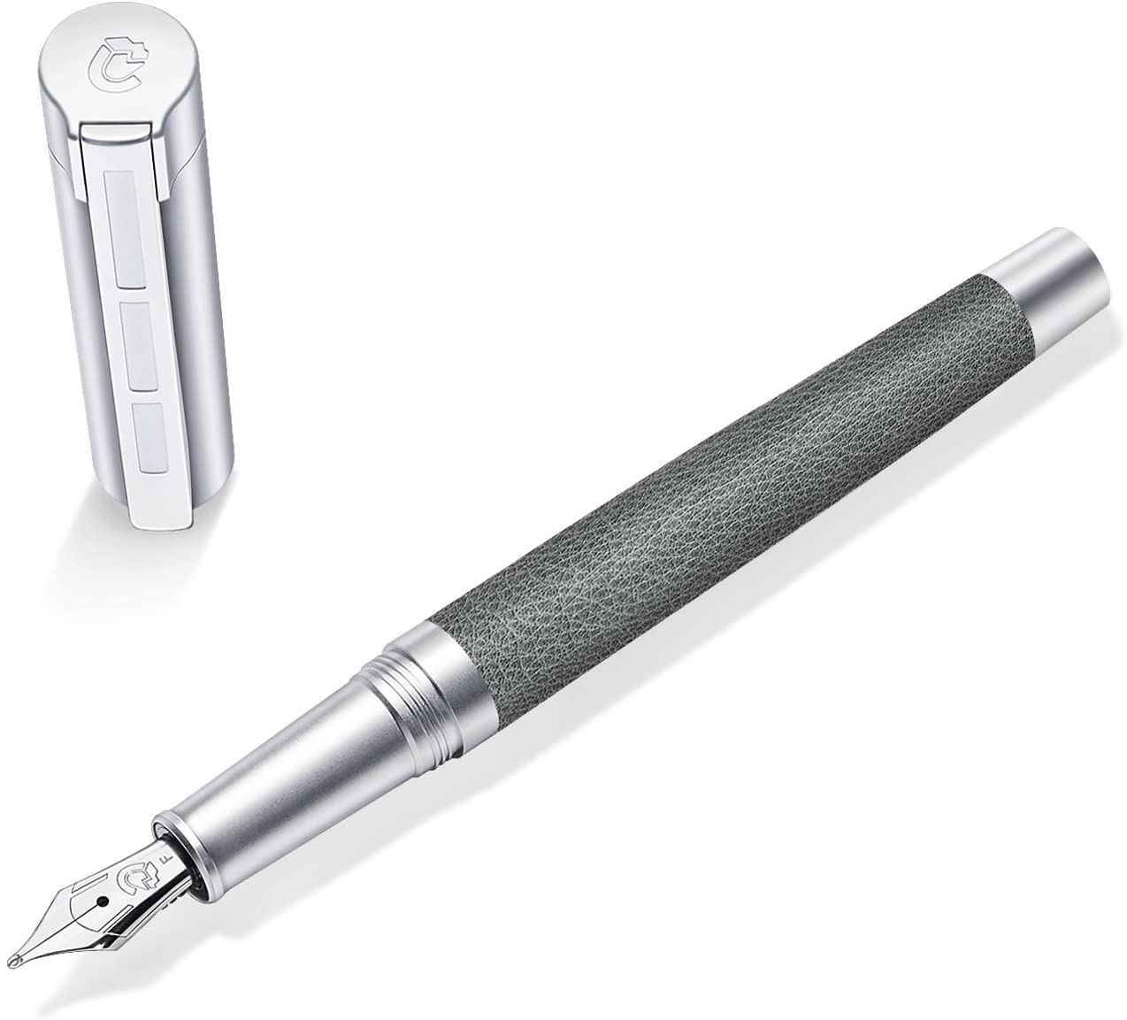 STAEDTLER Initium Corium Fountain Pen, Leather, Anthracite, M, 9PC1380M