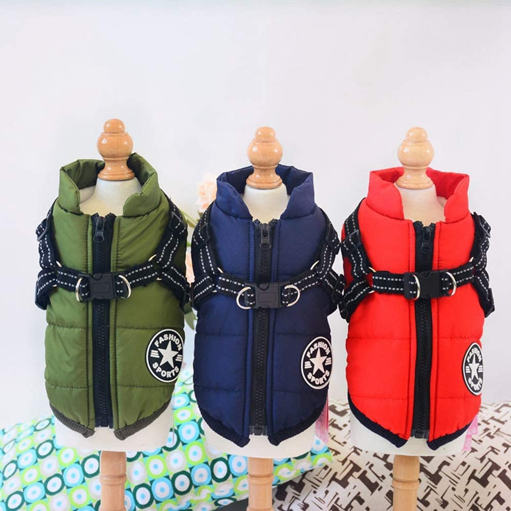 Poseca Dog Clothes for Small Dogs Dog Coat Waterproof Winter Jacket Warm Vest Dog Clothes Dog Coat Warm Winter Dog Jacket with Dog Harness for Small Medium Large Dogs - Image 2