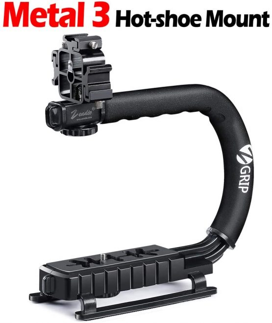 Zeadio Video Action Handheld Stabilizer with Smartphone Video Rig for all Camera Action camera Camcorder and Smartphones