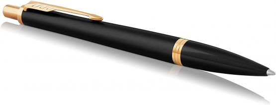 Parker Urban Duo Gift Set with Ballpoint Pen & Fountain Pen, Muted Black with Gold Trim, Blue Ink Refill & Cartridge, Gift Box - Image 2