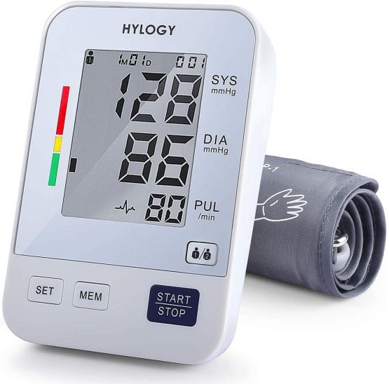 Blood Pressure Monitor, HYLOGY Upper Arm Digital Blood Pressure Machine with Large LCD Display