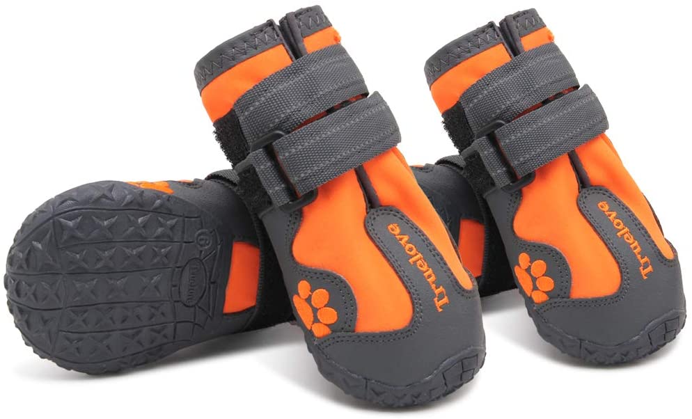 MOKCCI Truelove Dog Boots Waterproof Paw Protector Pet Shoes with Reflective Straps for Small Medium Large Dog Outdoor