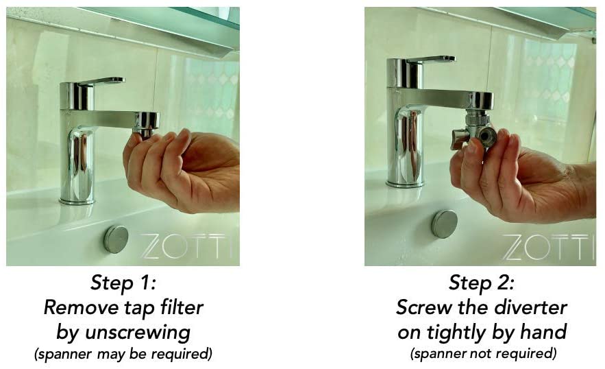 ZOTTI HIGH Quality Brass Diverter for Kitchen Sink or Bathroom M22 X