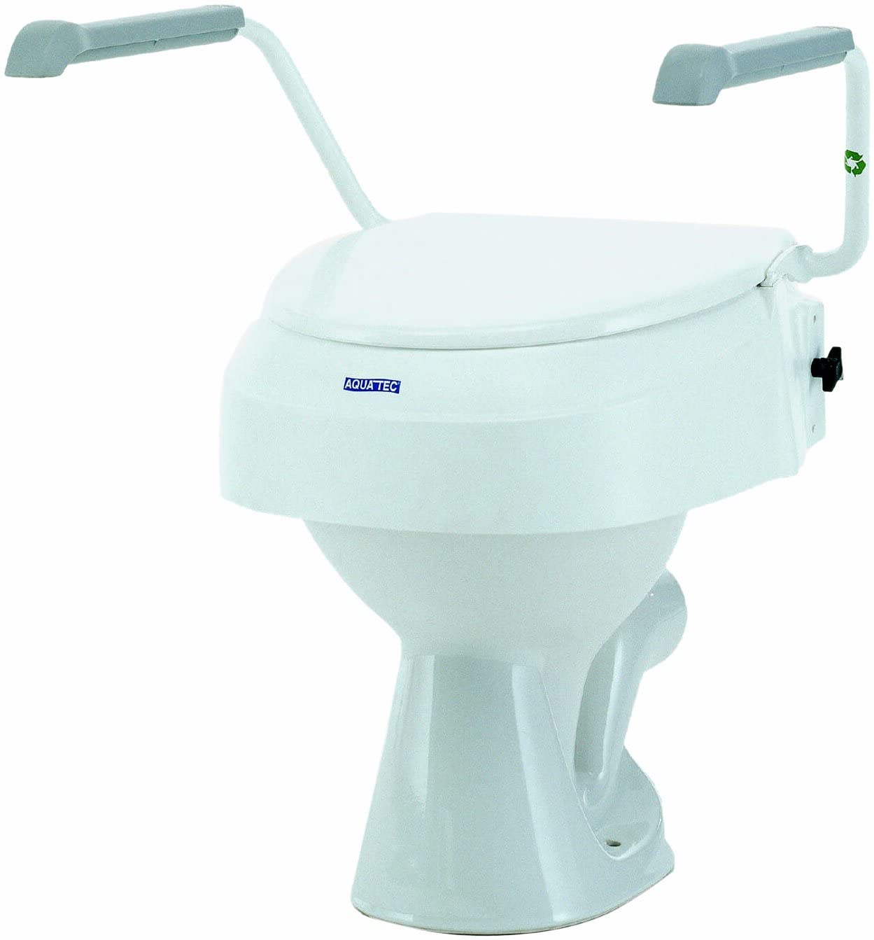 Toilet Seat Raiser with Armrests Invacare Aquatec 900 Toilet Seat