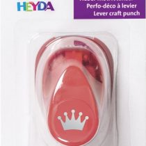 HEYDA 203687455 Decorative Punch Small Design Size Approx. 1.7 cm, Motif: Crown