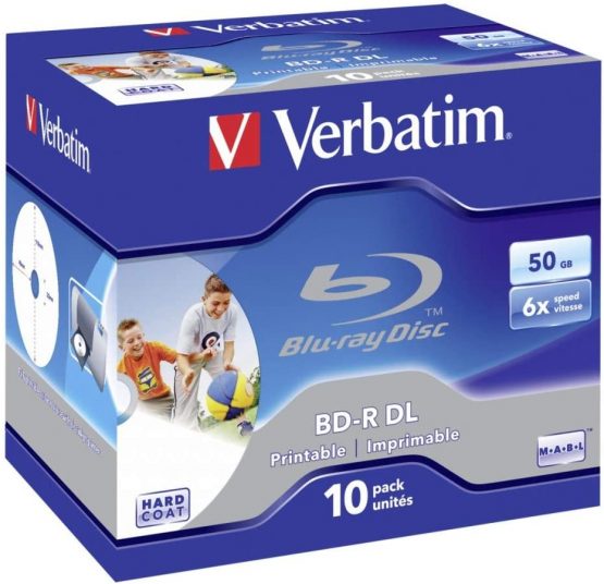Verbatim Blu-Ray BD-R DL 50GB 6x Jewel Case 10pc