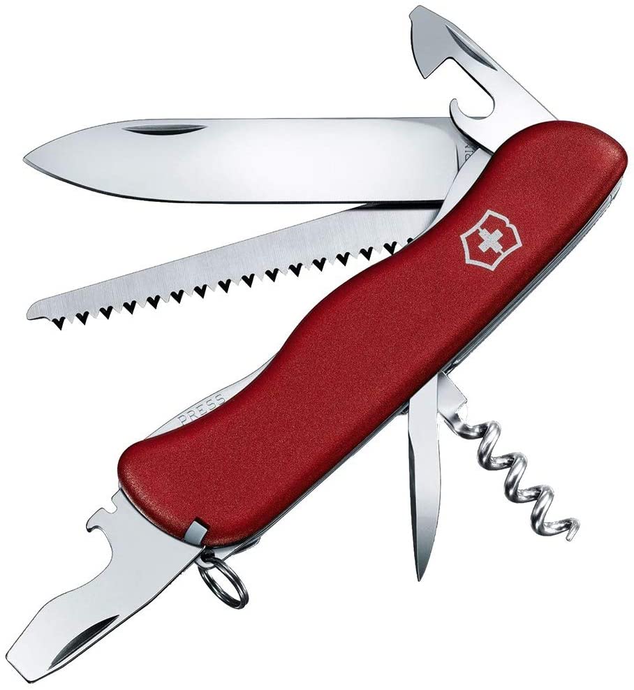 Victorinox, Forester, Swiss Army Pocket Knife, Large, Multi Tool, Camping, 12 Functions, Blade, Can opener, Screwdriver 3 mm