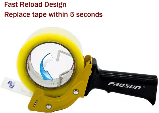 Packing Tape Dispenser, Lightweight Ergonomic Industrial Heavy Handheld Duty Tape Cutter for Carton, Packaging and Box Sealing, with Extra Blade 48mm/50mm (2 Inch) (Orange) - Image 2