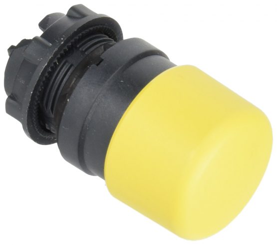Schneider Electric ZB5AC54 Mushroom Pushbutton 30mm Dia, Mushroom 30mm Spring Ret Yel