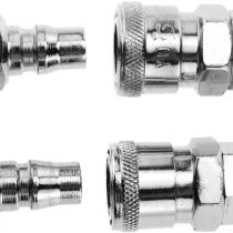 4 pc 1/4" BSP Air Line Hose Fittings Quick Release Coupler Bayonet Connectors Male Female