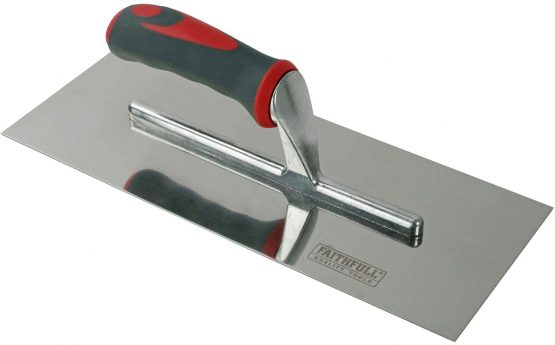 Faithfull SGTP13SS Plasterers Trowel Stainless Steel Soft Grip 13 x 5-inch - Image 2