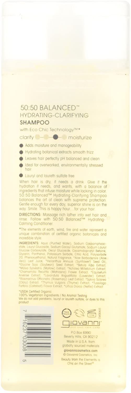 Giovanni - Shampoo 50:50 Balanced Hydrating-Clarifying For Normal To Dry Hair - 250 ml, 250 ml (Pack of 1) - Image 2