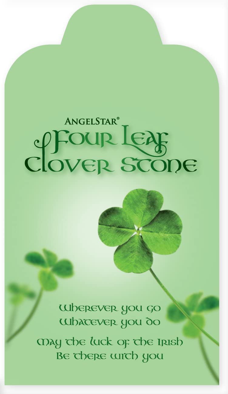 Angelstar Shamrock Stone with Natural Clover, Multi-Colour, 13 x 13 x 3 cm - Image 3