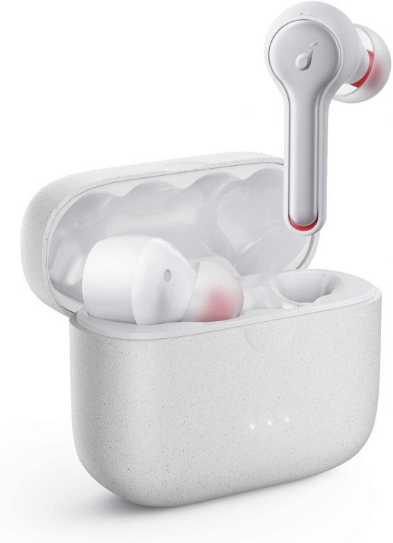 Anker Soundcore Liberty Air 2 Wireless Earbuds, Diamond-Inspired Drivers, Bluetooth Earphones, 4 Mics, Noise Reduction, 28H Playtime, HearID, Bluetooth 5, Wireless Charging, For Calls, Home Office