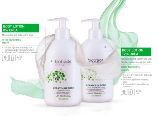 Biotrade Keratolin Body Lotion 400 ml, with 12 Percent Urea for Very Dry and Itching Skin, Soothes Itching, Deeply Hydrates the Skin - Image 3