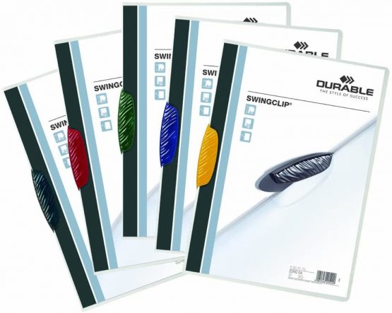 Durable A4 Swingclip File for 30 Sheets, Assorted Colours, Pack of 25 - Image 3