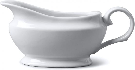 WM Bartleet & Sons 1750 T404 Traditional Porcelain Gravy and Sauce Boat 114ml, White