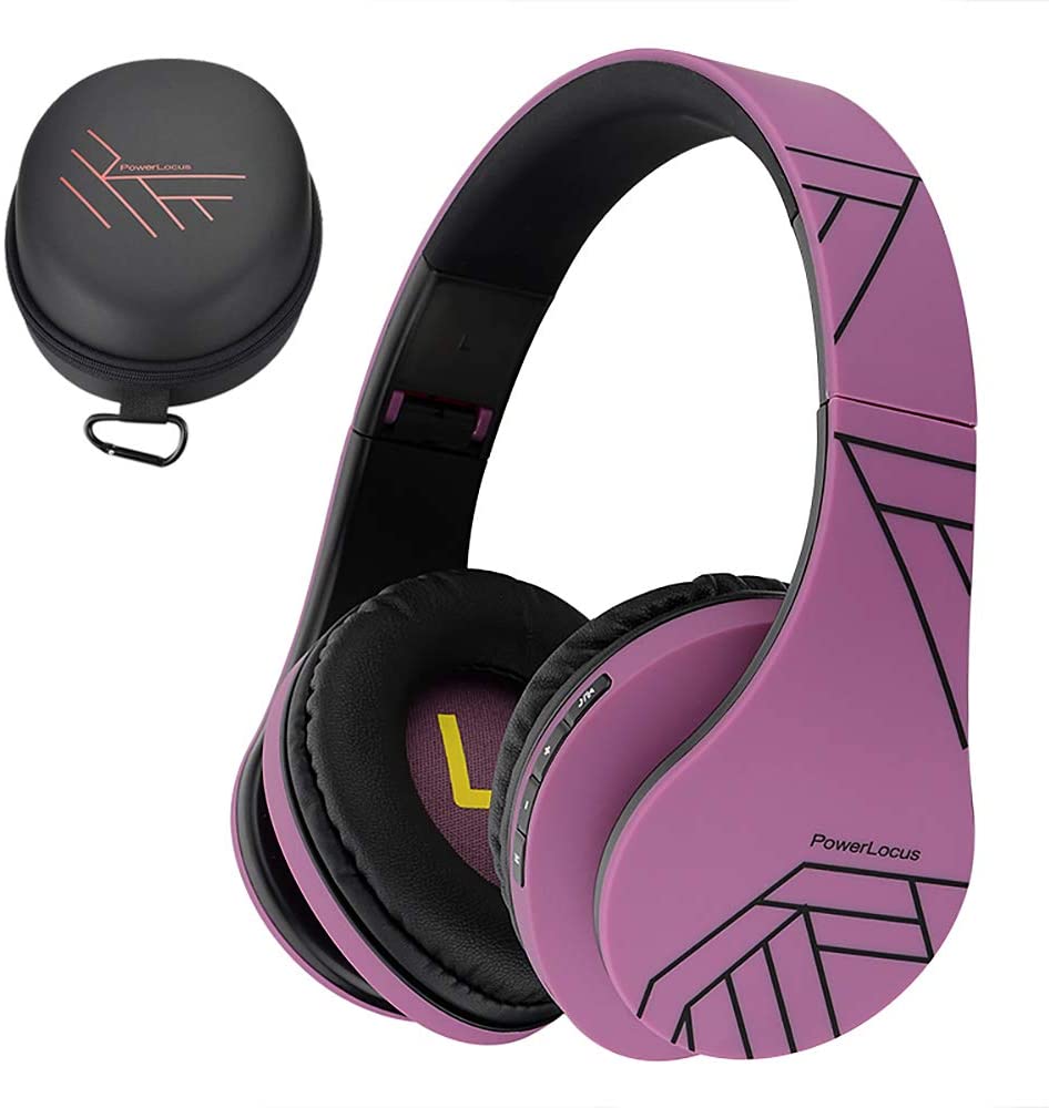 PowerLocus Bluetooth Over-Ear Headphones, Wireless Stereo Foldable Headphones Wireless and Wired Headsets with Built-in Mic