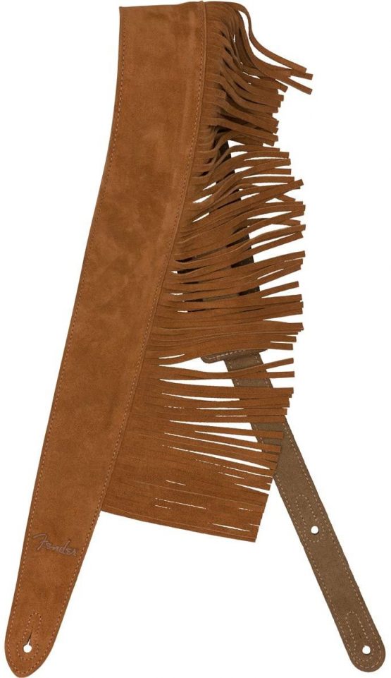 Fender® Suede Fringe Guitar Strap - Retro Style Fringe - Natural